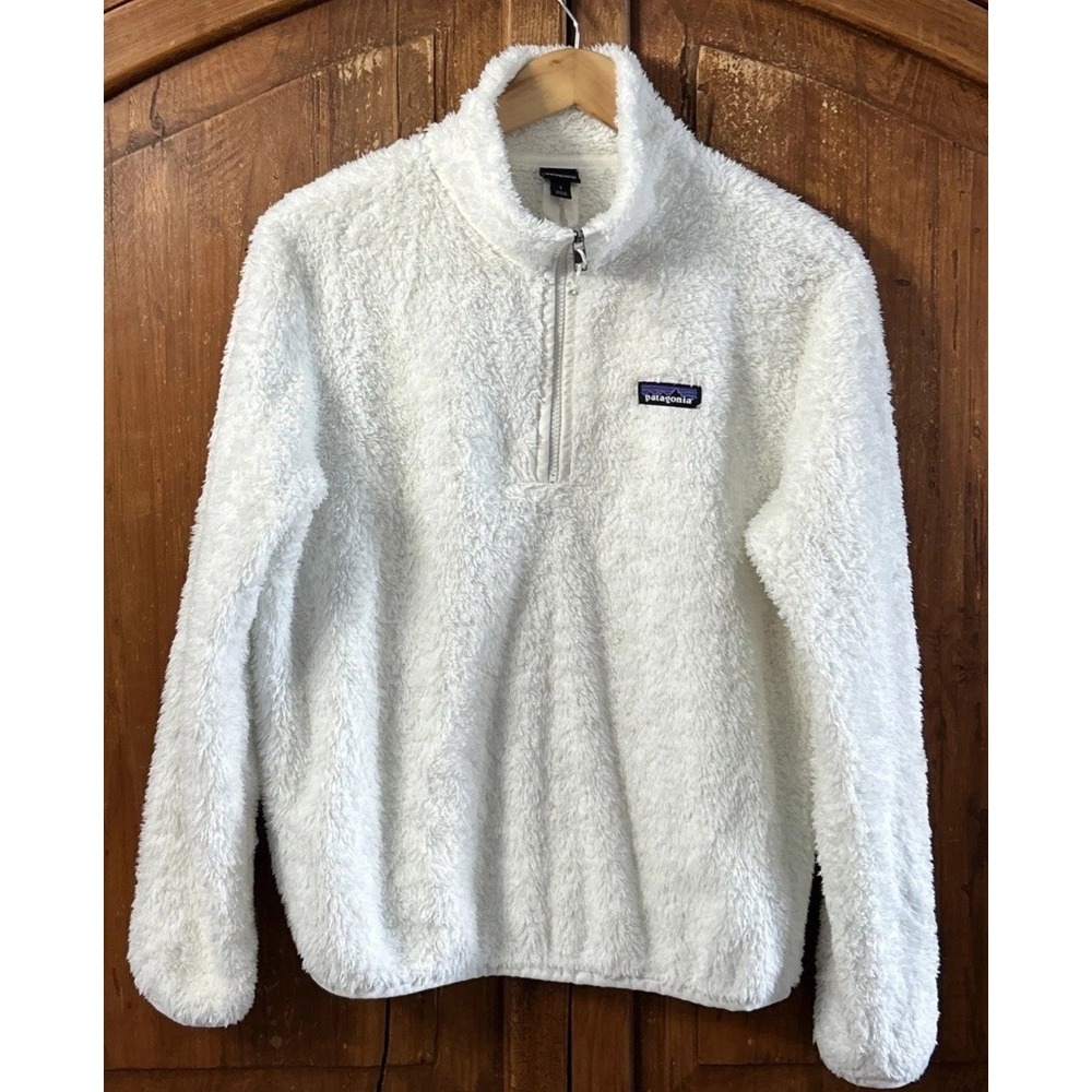 Women's PATAGONIA Los Gatos 1/4-Zip Fleece Pullover Fluffy 25236 Small Clean